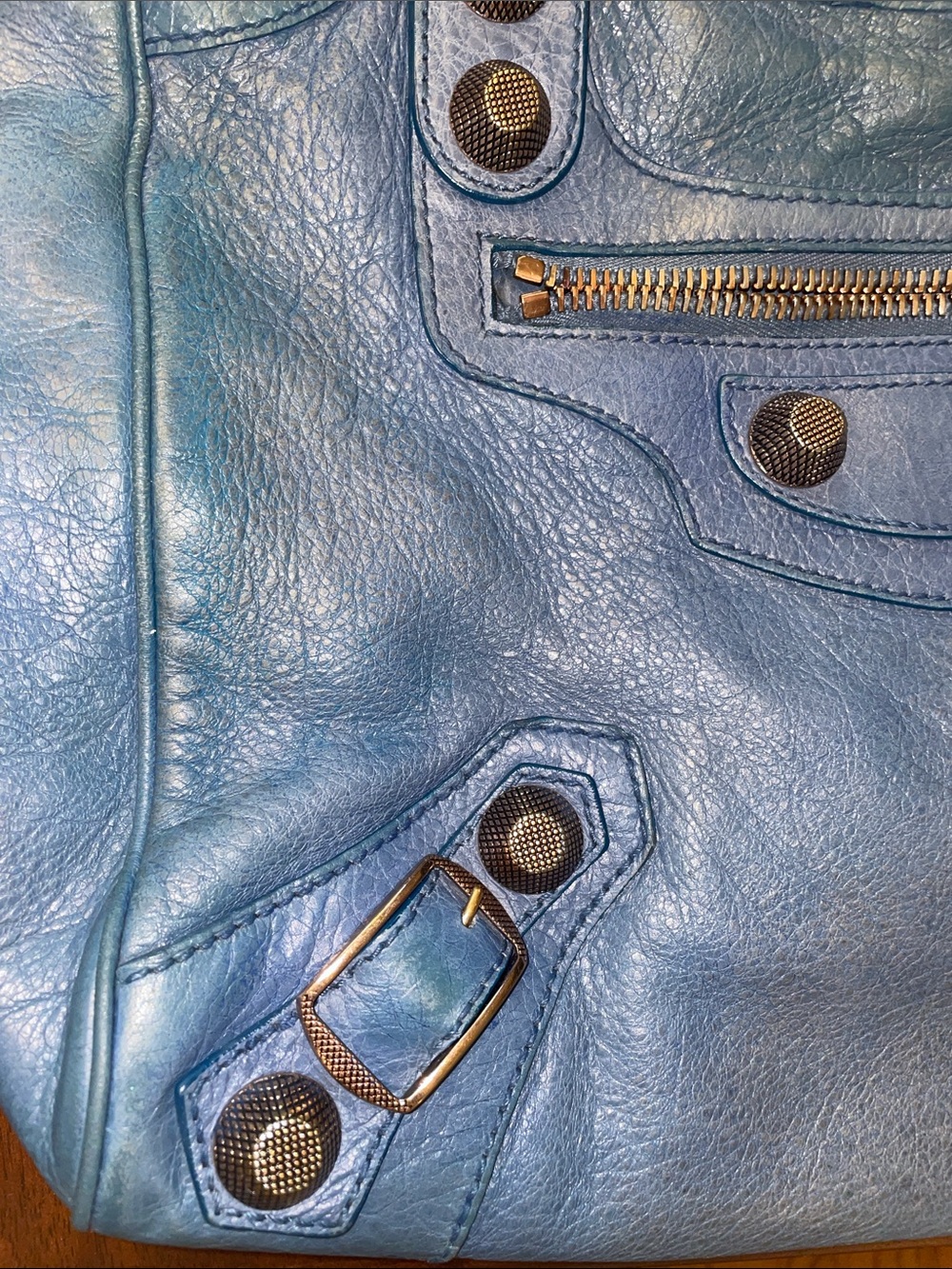 Balenciaga GRGH Giant Rose Gold Hardware Velo Bag Atlantique - Picture 2 of 12
